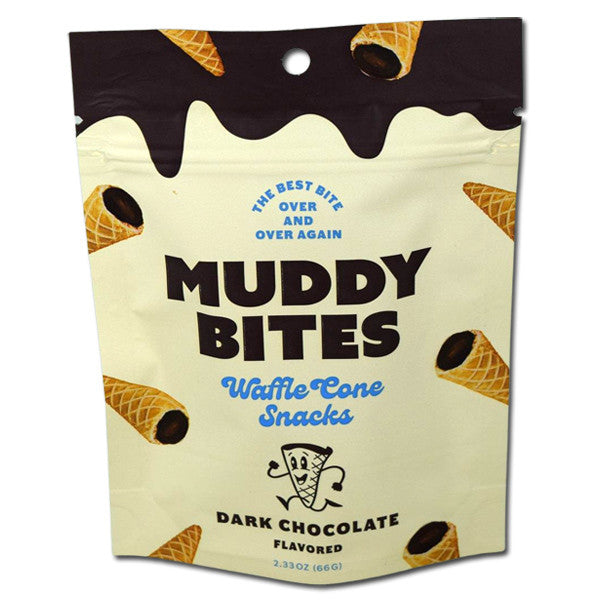Muddy Bites Dark Chocolate filled waffle cones