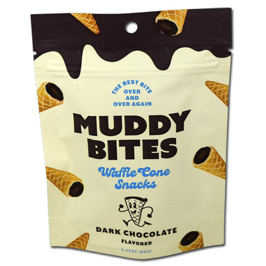 Muddy Bites Dark Chocolate filled waffle cones