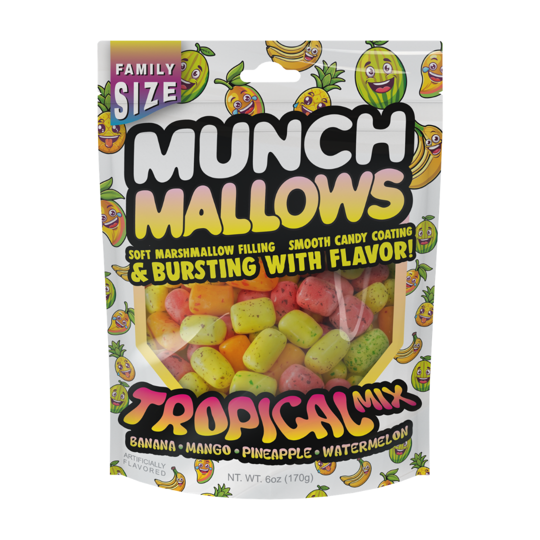 Munch Mallows Tropical Mix Marshmallow Candy - 6oz