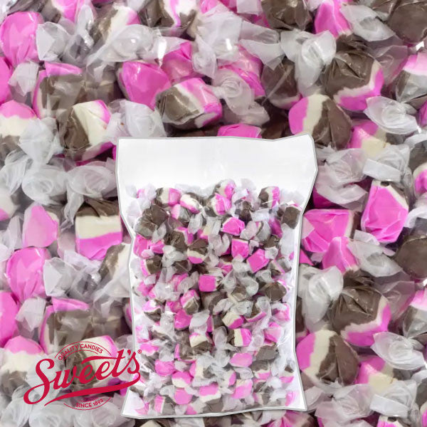 Neapolitan flavored salt water taffy