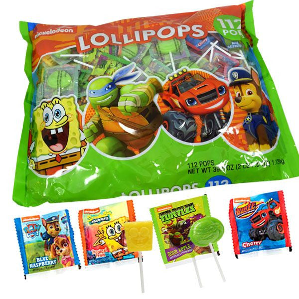 Nickelodeon Assorted Lollipops 112 Count