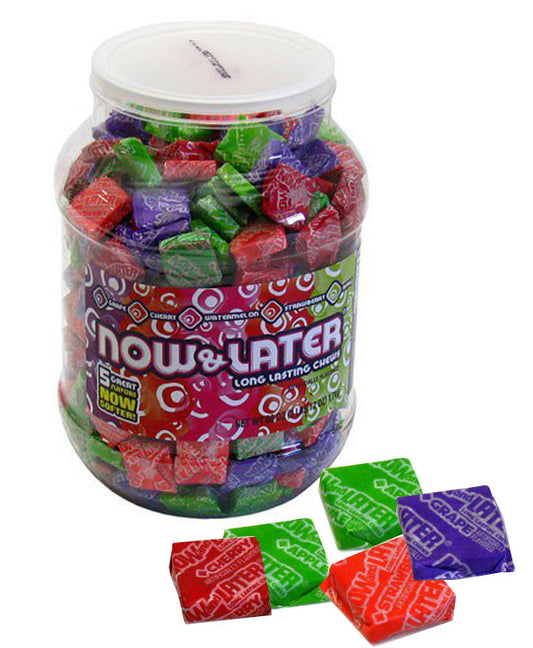 Now & Later Candy Chews 60oz (400 Count) Jar
