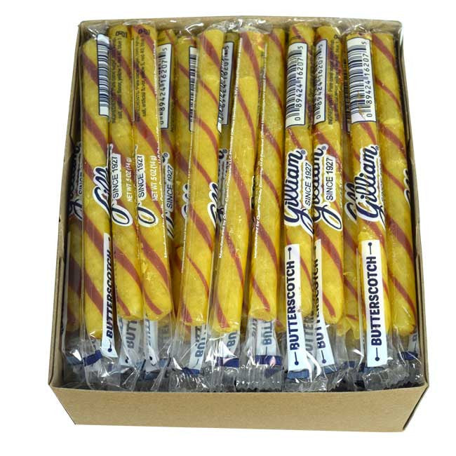 Old Fashion Candy Sticks Butterscotch 80 Count - Gilliam – Blair Candy ...