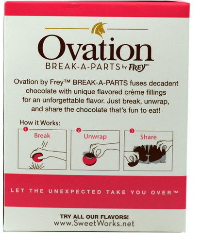 Ovation Creme De Raspberry Milk Chocolate 6.17oz Ball