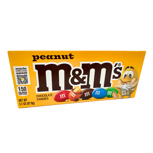 M&M Peanut Candy 3.1oz Theater Size Box