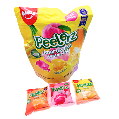 Amos Peelerz Assorted Fruit Peelable Gummy Candy - 12.35oz