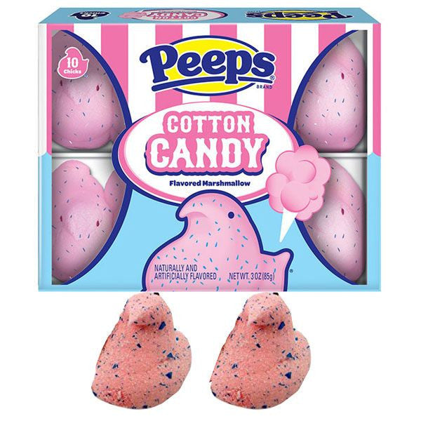 PEEPS Marshmallow Cotton Candy Chicks - 10ct