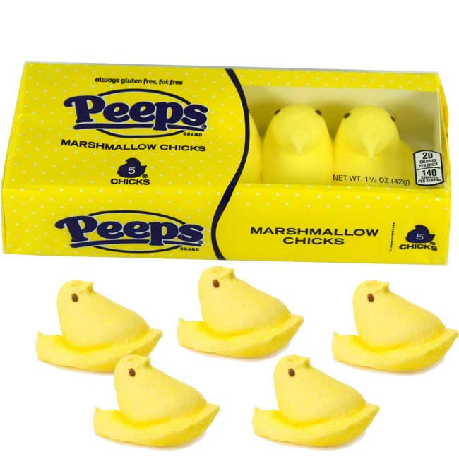 PEEPS Marshmallow Chicks Yellow - 5ct