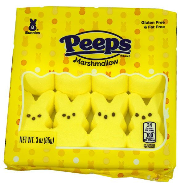 PEEPS Marshmallow Bunnies Yellow - 8ct