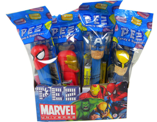 PEZ Candy With Dispenser 12ct - Marvel Universe