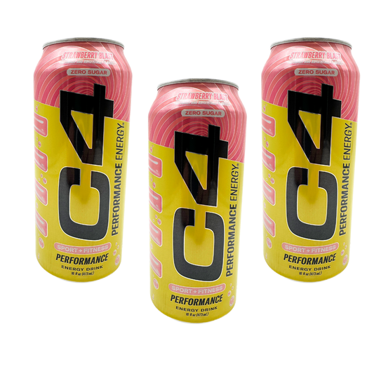 C4 Strawberry Blast Energy Drink - 16oz / 12pk