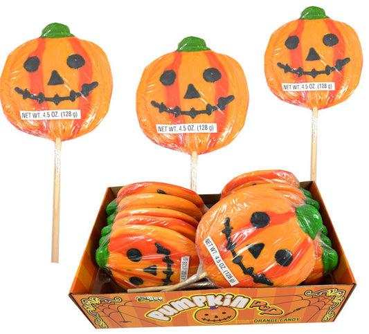 Pumpkin Lollipops Large 12 Count