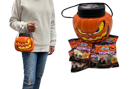 Pumpkin Head Filled With Gummi Candy