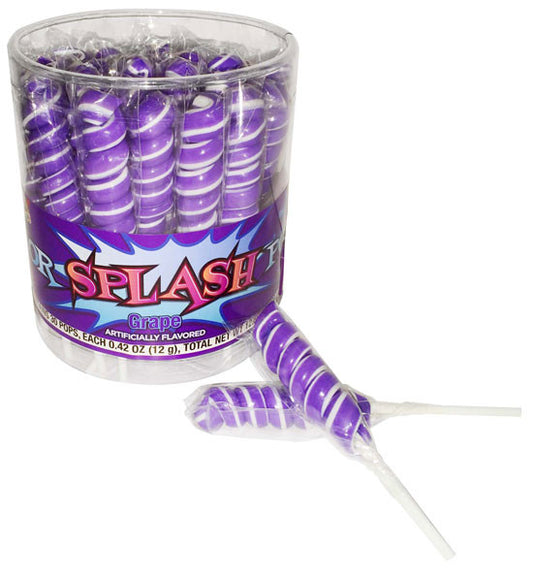Purple & White Grape Splash Lollipops 30 Count