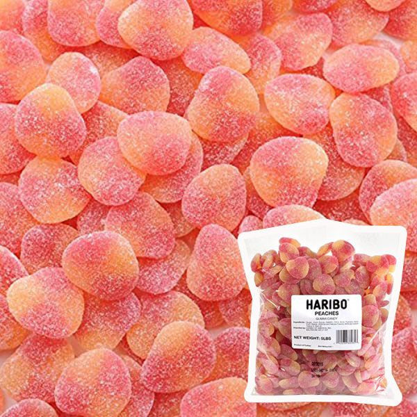 Haribo Gummi Peach Slices - 5lb