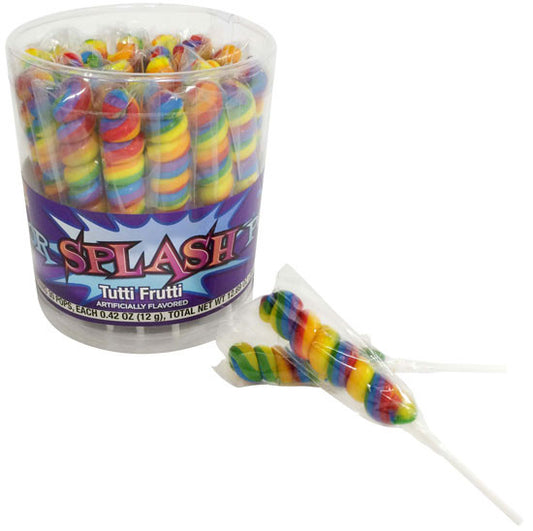 Rainbow Swirl Tuti Frutti Lollipops 30 Count