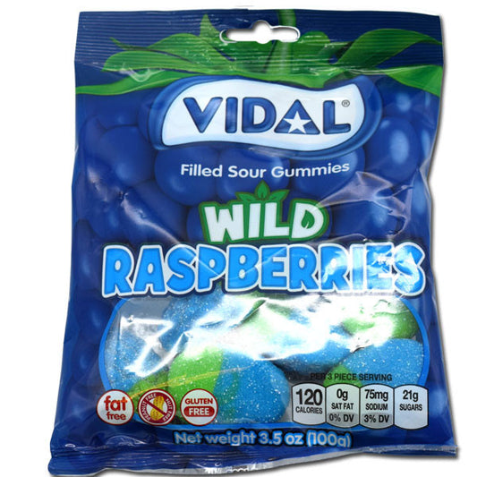 Gummi Sour Wild Raspberries candies
