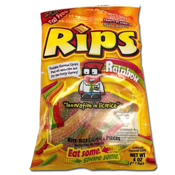 Gummy Rips Rainbow Rips Bite-Sized Rainbow Licorice - 4oz – Blair Candy Company