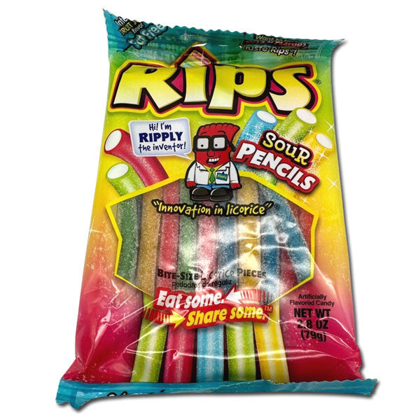 Rips Sour Licorice Pencils - 2.8oz