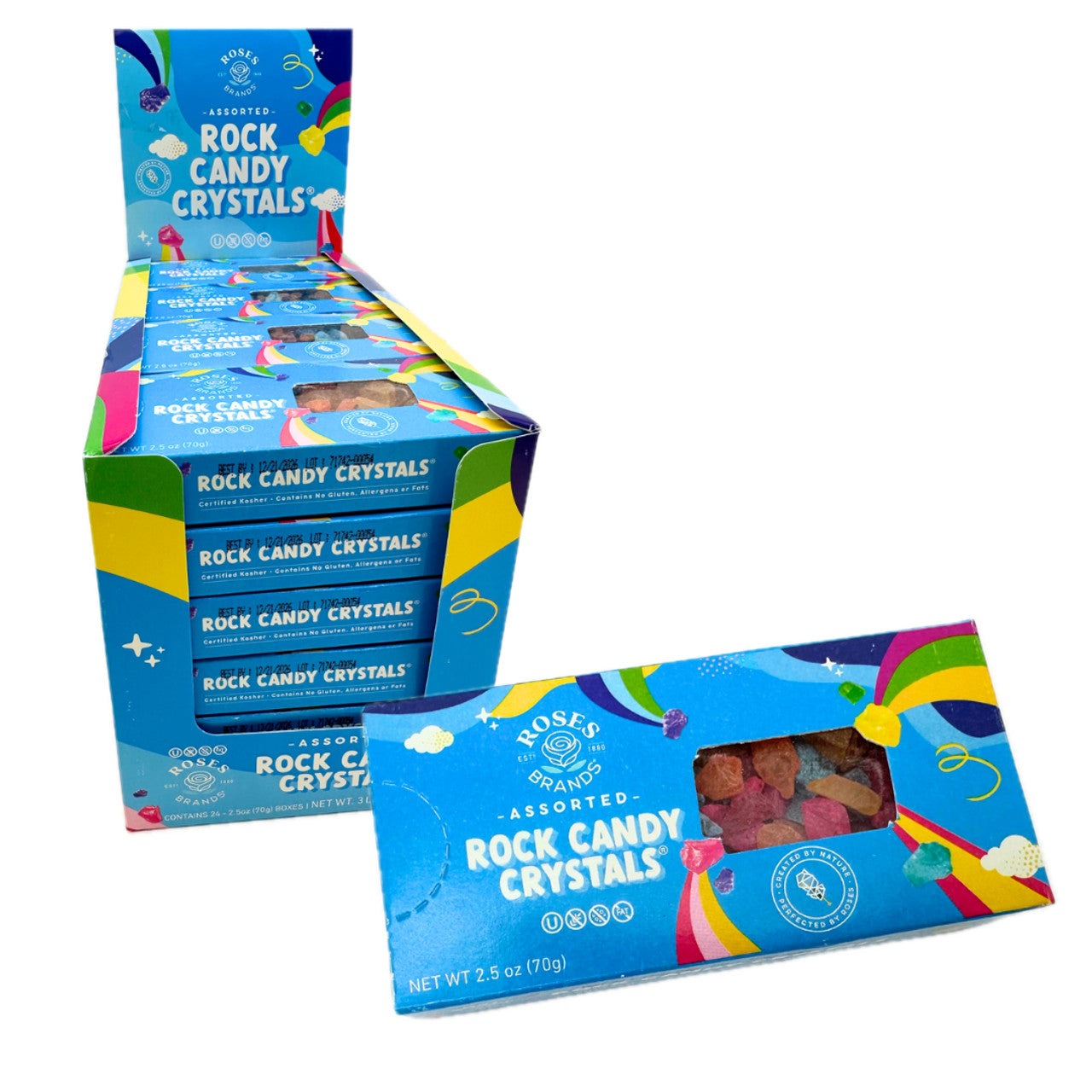 Rock Candy Crystals Rainbow 24 Count