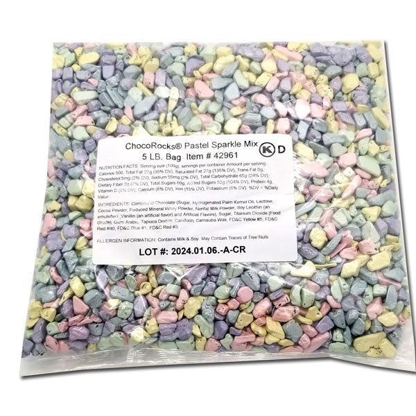 Chocolate Rocks Pastel Sparkle Mix 5lb