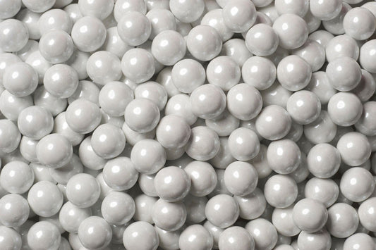 Shimmer White Mini Chocolate Balls 2lb Sixlets