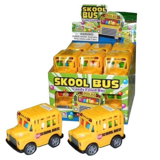 Skool Bus Toy And Candy 12 Count