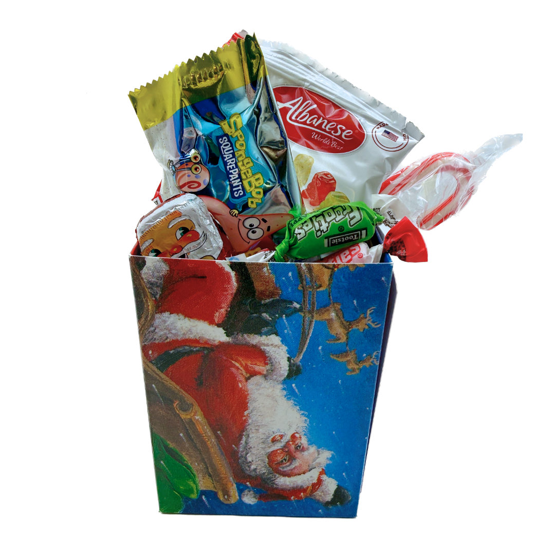 Personal Size Christmas Candy Treat Box for Kids - Santa