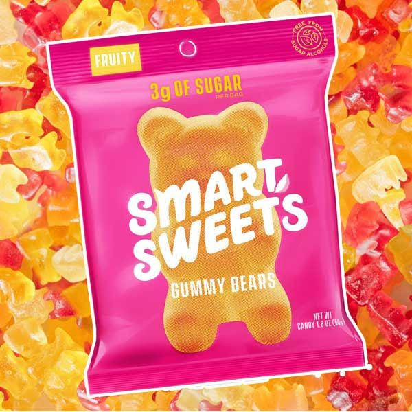 Smart Sweets Gummy Fruit Bears 1.8oz Bag