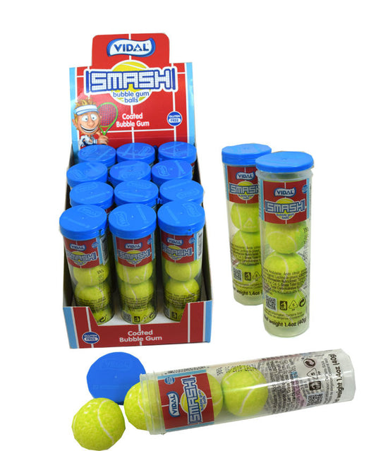 Smash Tennis Ball Bubble Gum 12 Sleeves