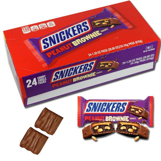 Snickers Peanut Brownie Squares - 1.2oz / 24ct