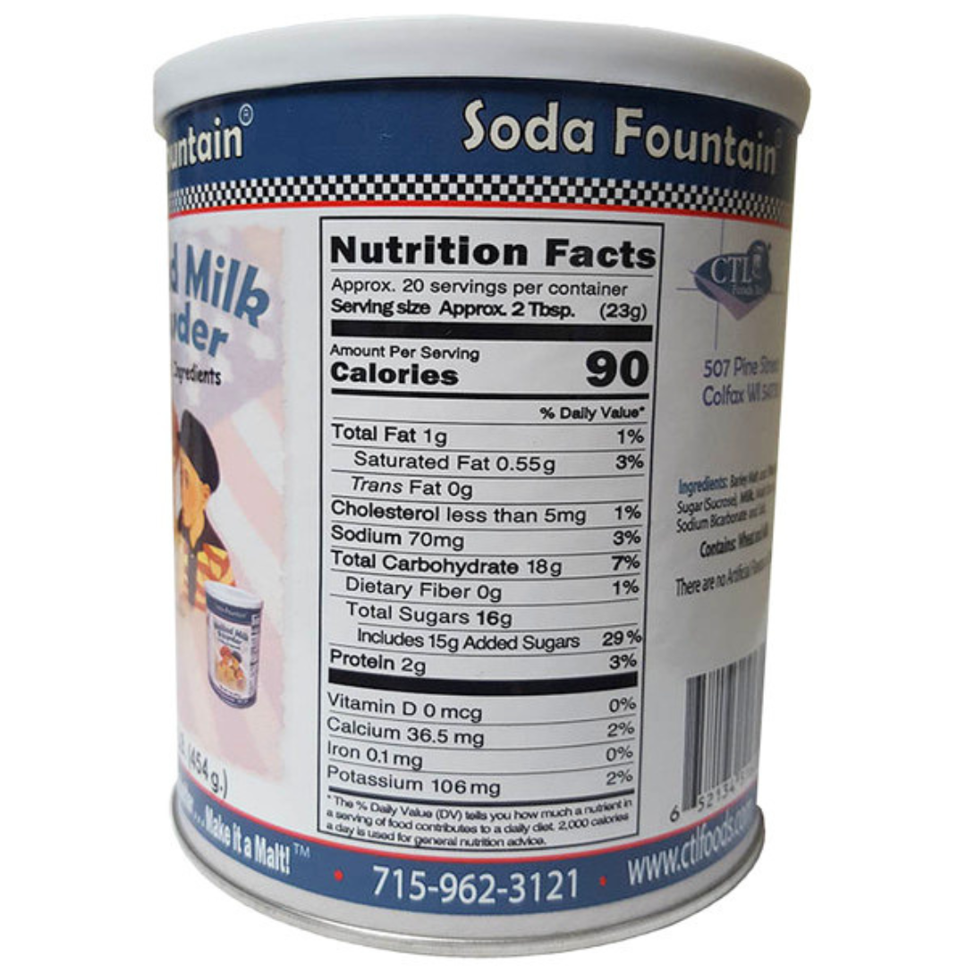 Soda Fountain Malted Milk Powder - 2.5lb