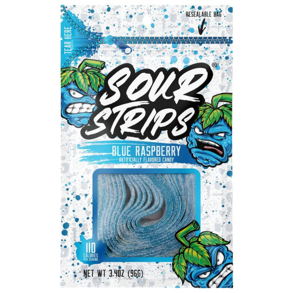 Sour Strips Blue Raspberry - 3.4oz – Blair Candy Company