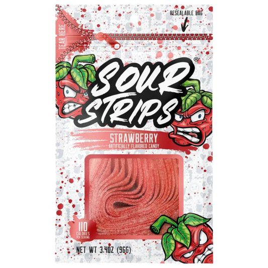 Sour Strips Strawberry - 3.4oz