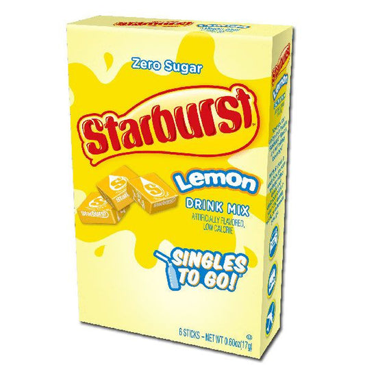 Starburst Singles To Go Zero Sugar Drink Mix, Lemon 6 CT