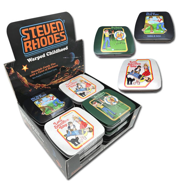 Steven Rhodes Warped Childhood Candy Tins 12 Count