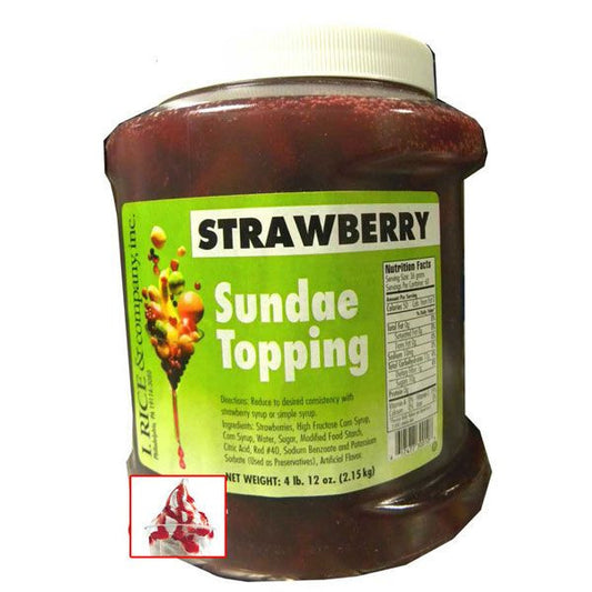 Strawberry Sundae Topping 4.12lb Jar