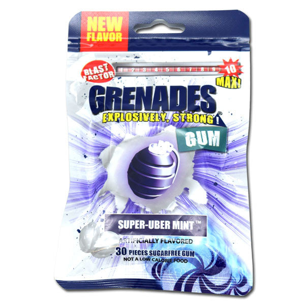Grenades Gum Super-Uber Mint 30 Piece Bag
