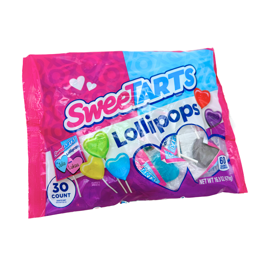 SweeTarts Valentine's Lollipops - 30ct