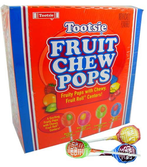 Tootsie Pops Fruit Chew Center Lollipops 48 Count