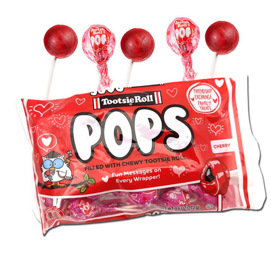 Valentine's Day Cherry Tootsie Pops  16 Count