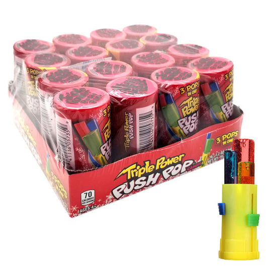 Push Pop Christmas Triple Power Lollipops