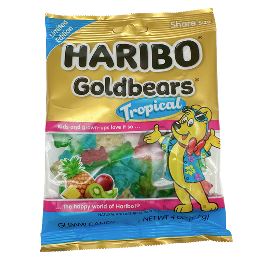 Haribo Tropical Gold Bears - 4oz