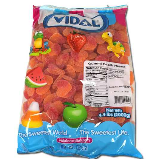 Gummi Peach Hearts 4.4lb bag