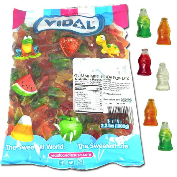 Gummi Mini Soda Pop Bottles Vidal