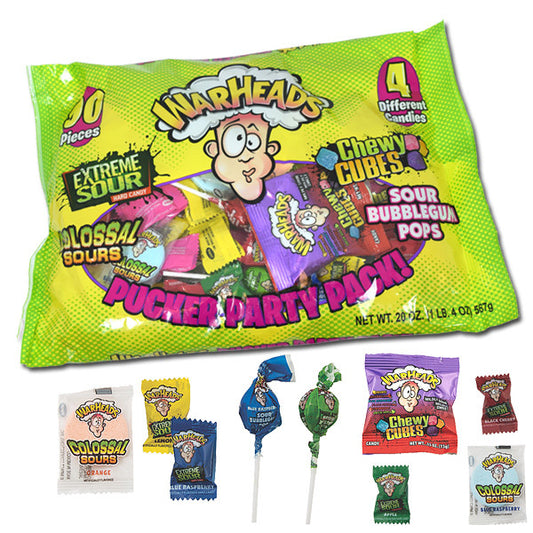Warheads Pucker Packs Assortment Halloween 20oz Bag