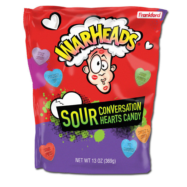 Warheads Sour Conversation Hearts 13oz