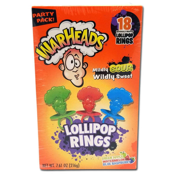 Warheads Ring Pops 18 Count (HALLOWEEN)