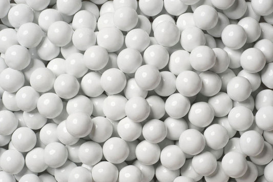 White Mini Chocolate Balls 2lb Bag Sixlets