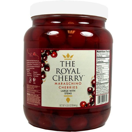 Whole Maraschino Cherries with Stem - 64oz